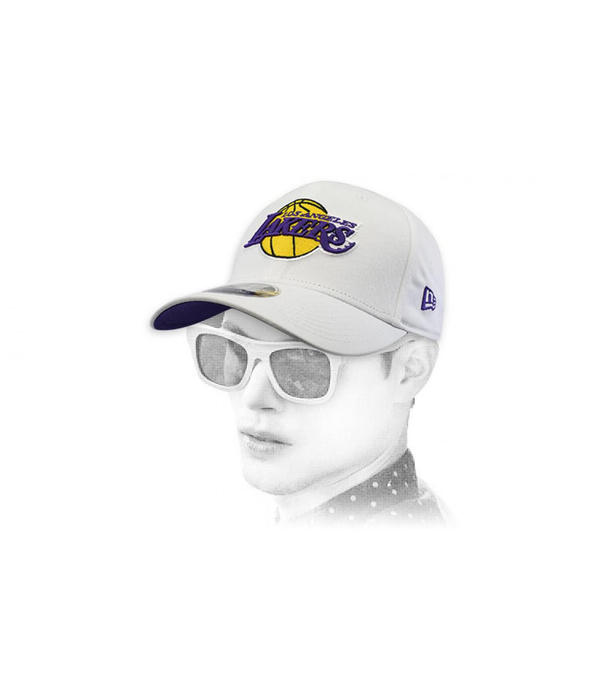 white Lakers cap Stretch Snap 9Fifty Lakers